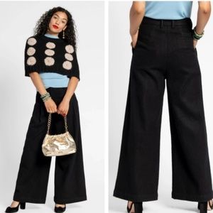 Frances Valentine Bossy Pant Wool Black new with tags Wide leg gift idea winter